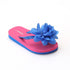 L`Amour Little Girls Royal Blue Organza Flower Flip Flops 8-10 Toddler - SophiasStyle.com